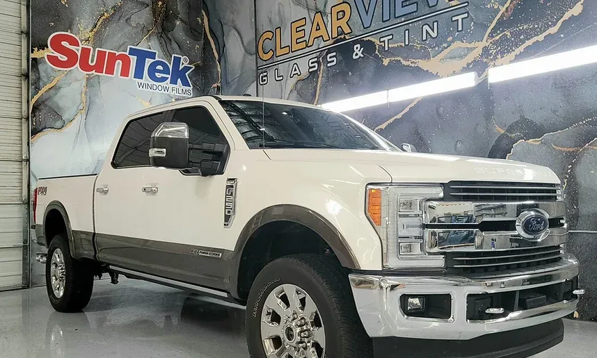 White truck after a hand wash