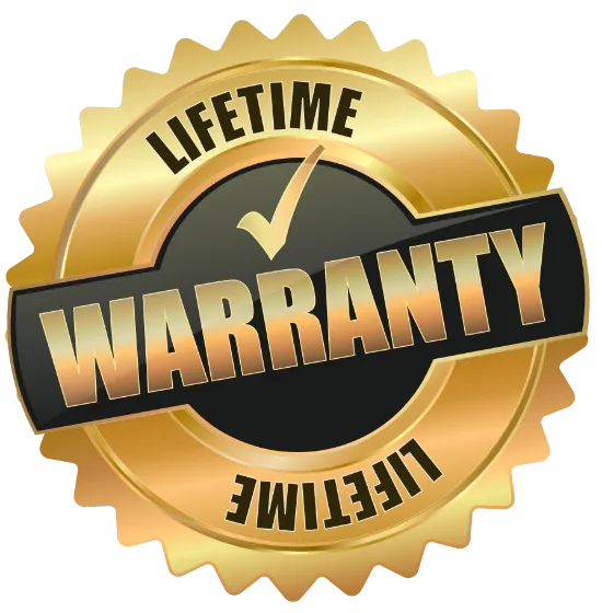 Lifetime warranty badge